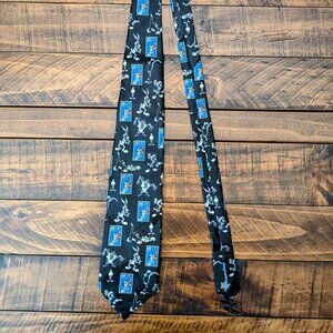Vintage Men's Looney Tunes Stamp Collection Neck Tie Made In USA 1997